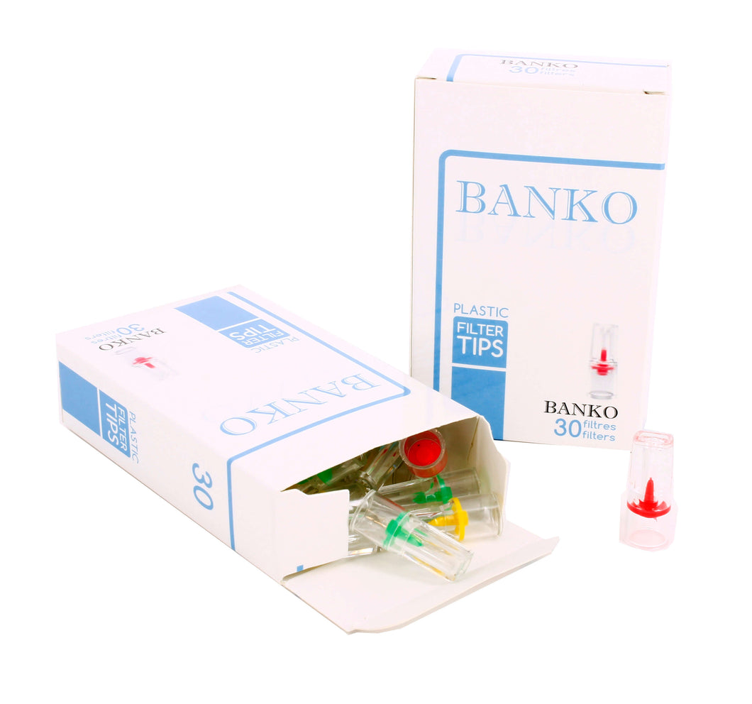 BANKO MINI PLASTIC FILTERS (X30)